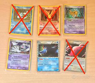 Lotto Carte Pokemon rare da collezione