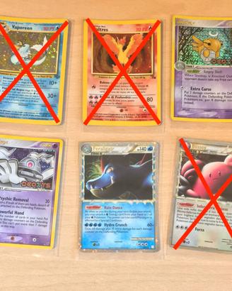 Lotto Carte Pokemon rare da collezione