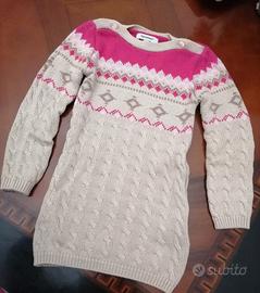 Vestito maglia bimba 3 pommes fucsia 12-18 mesi 