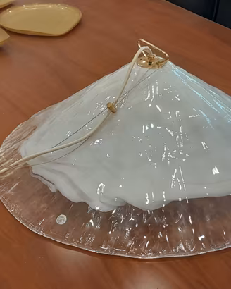 La Murrina grande lampadario a cono, bianco