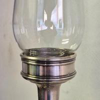 Candeliere Sambonet Argentato con campana di vetro
