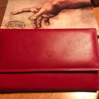 Portafoglio Donna in fine pelle rossa