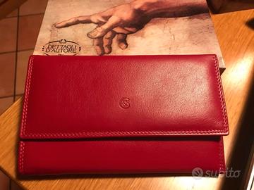 Portafoglio Donna in fine pelle rossa