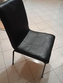 sedie similpelle nere