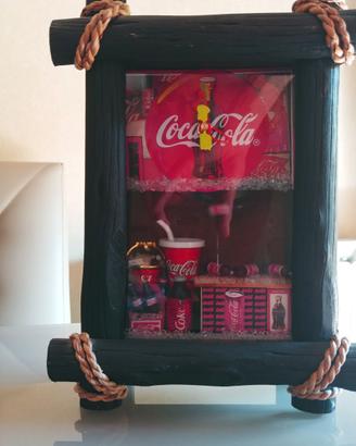 Orologio da parete/mensola Coca-Cola in legno