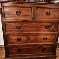 Armadio+casesettiera in legno massiccio