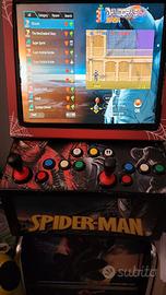 Cabinato arcade con grafiche Spider-Man come nuovo