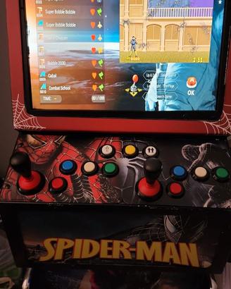 Cabinato arcade con grafiche Spider-Man come nuovo