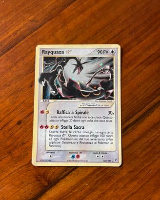 Rayquaza gold star ita pokèmon 107/107  inked poor