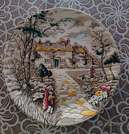 Piatto in porcellana inglese Country Cottage