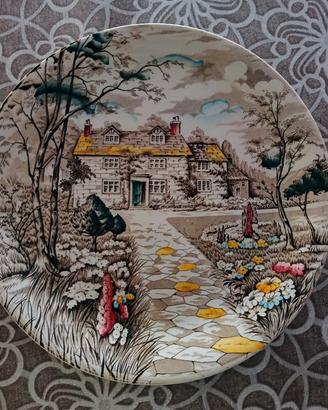 Piatto in porcellana inglese Country Cottage
