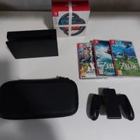 Nintendo Switch LED, 3 giochi + joycon wheel