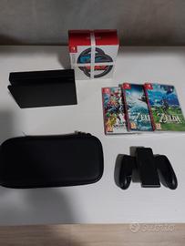 Nintendo Switch LED, 3 giochi + joycon wheel