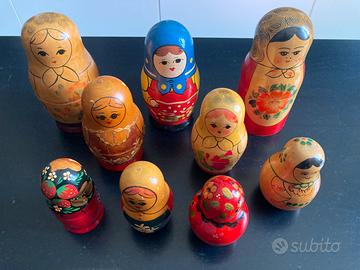 Matrioska varie misure vari colori tutte originali
