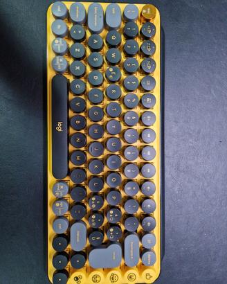 Set Logitech POP Keys gialla + Mouse POP + Custodi