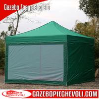 Gazebo pieghevole 3x3 verde eventi estendibile pvc
