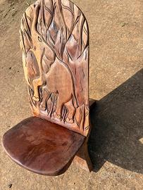 Sedia porta giornali ,etnica africana