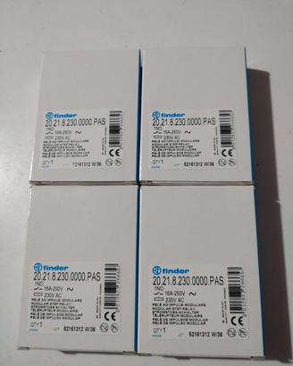 Lotto 4 Relè Finder ad impulsi 