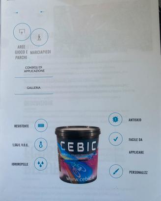 Resina per piste ciclabili CEBIC