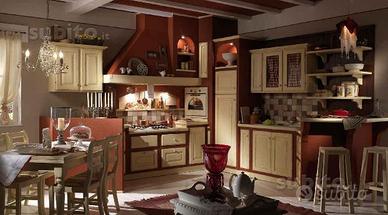 Cucina in finta muratura laccata