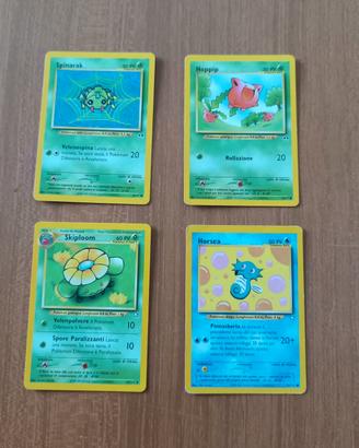 lotto 4 carte pokemon vintage italiane wotc (skipl