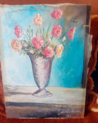 quadro d'autore olio su tela 1975