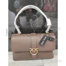 BORSA PINKO LOVE ONE EXTRA SLOUCHY PELLE MARRONE