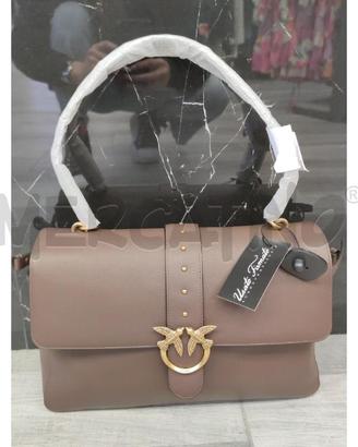 BORSA PINKO LOVE ONE EXTRA SLOUCHY PELLE MARRONE