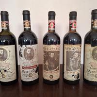 Set 5 bottiglie vino Castello di Verrazzano vintag