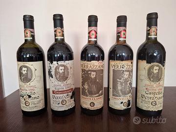 Set 5 bottiglie vino Castello di Verrazzano vintag