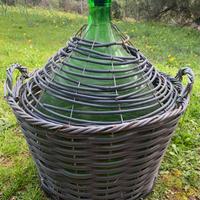 Damigiana in vetro verde