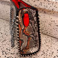 borsa finta pelle di serpente 