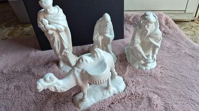 Imola arte statue ceramica bianca re magi cammello