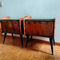 Coppia di comodini vintage anni '50