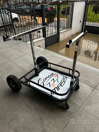 Carrello porta kart piu pezzi di ricambio otk