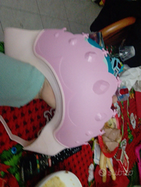 Fascia per schampo capelli rosa corona