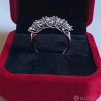 Anello Riviere in argento con  Moissanite 2,5 CT