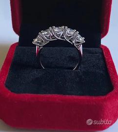 Anello Riviere in argento con  Moissanite 2,5 CT