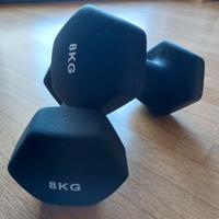 SPORTNOW Set 2 Manubri Esagonali da 8 kg 24x11x11