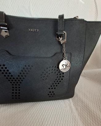 Borsa Shopping Y NOT? Nera - Elegante e Capiente 