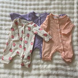 Set tutine neonato – 3 pezzi Cotone morbido