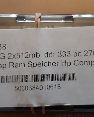 Ram 1G Laptop pc2700 dd3 (2x512)