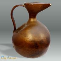 Antica rara brocca terracotta firmata giovanili