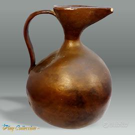 Antica rara brocca terracotta firmata giovanili