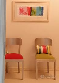 3 SEDIE COLOR ARGENTO LUCIDO 