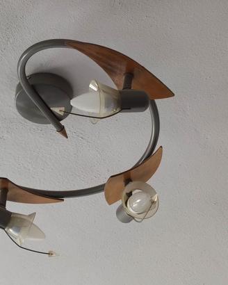 Lampadario con 4 faretti (lampadine led comprese)