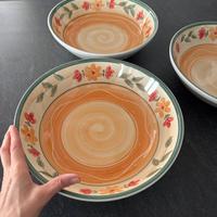 Set di 3 grandi ciotole in ceramica dipinta a mano