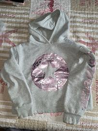Felpa converse tg. 8 anni grigia