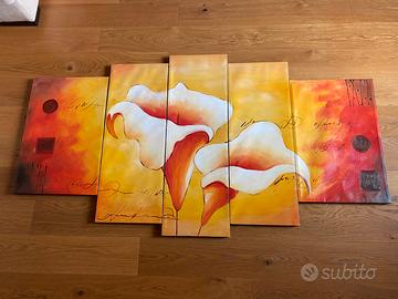 Quadro composto da 5 tele
