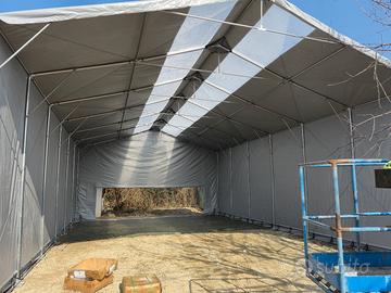 Gazebo tendostruttura 6x12m PVC copertura completa